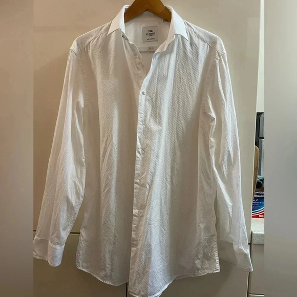 Men's Ben Sherman button down dress shirt white Tailored Slim fit 16 1/2 - 32/33 - Picture 1 of 6
